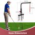 Golf Swing Trainer Aid - Durable Iron Golf Practice Swing Groover & Hitting Training Aid - Golf Accessories for Any Level with Replacement Ball Included & Height Adjustment