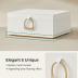 SONGMICS 2-Layer Jewelry Box, Jewelry Organizer with Handle, Removable Jewelry Tray, Jewelry Storage, Floating Effect, 8.1 x 9.4 x 4.3 Inches, Gift Idea, White UJBC165W01