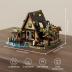 FUNWHOLE A-Frame Cabin Lighting Building Bricks Set - 2061 PCS Adult Construction Building Model Set for Adults and Teen
