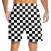 Men's Swim Trunks with Compression Liner Stretch Beach Board Shorts Drawstring Swimsuit 7 inch Inseam