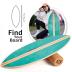 XCMAN Surf Balance Board Trainer with Roller Wooden Exercise Balancing Stability Trainer - Non Slip Surface for Adults Kids|Balance Board for Surfing,Snowboarding,Skateboarding,Hockey,Yoga Training