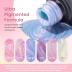 Beetles Pearl Gel Nail Polish, 6 Colors Shimmer Pearl White Pink Purple Mermaid Nail Drawing Summer Gel Polish Soak Off Uv Led Gel Polish Swirl Shell Thread Effect DIY Manicure Gift for Girls Women
