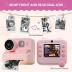 Mafiti Kids Camera Instant Print, 48MP Digital Camera Selfie 1080P Video Camera with 32G TF Card, Toys Presents for Girls Boys Aged 3-12 for Christmas/Birthday/Holiday (Pink)