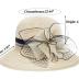 Women Kentucky Organza Derby Hat - Bridal Wedding Church Tea Party Wide Brim Summer Sun Cap