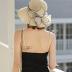 Women Kentucky Organza Derby Hat - Bridal Wedding Church Tea Party Wide Brim Summer Sun Cap