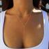 Foxgirl Dainty Long Gold Necklaces for Women, Trendy Lariat Y Necklace 14k Gold Plated Layered Beaded Drop Necklaces Simple Handmade Bar CZ Pendant Y-Shaped Chain Jewelry Gift Wedding