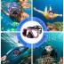 Snorkeling Gear for Adults Kids, Dry Snorkeling Set, Panoramic Anti-Leak and Anti-Fog Tempered Glass Lens, Adjustable Strap Snorkel Set with Mesh Bag Ear Plug for Snorkeling Scuba Diving Travel