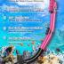 Snorkeling Gear for Adults Kids, Dry Snorkeling Set, Panoramic Anti-Leak and Anti-Fog Tempered Glass Lens, Adjustable Strap Snorkel Set with Mesh Bag Ear Plug for Snorkeling Scuba Diving Travel