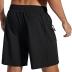 SILKWORLD 5'' 7'' 9'' Inch Mens Swimming Trunks with Compression Liner Quick-Dry Bathing Suit with Zipper Side Pockets