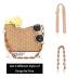 Herald Small Handmade Straw Pocketbook Crossbody Bag for Women, Summer Chic Woven Handbag Shoulder Purse with Chain