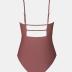 CUPSHE Women Swimsuit One Piece Bathing Suit Square Neck Cutout Back Tummy Control with Adjustable Spaghetti Straps