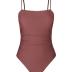 CUPSHE Women Swimsuit One Piece Bathing Suit Square Neck Cutout Back Tummy Control with Adjustable Spaghetti Straps