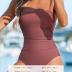 CUPSHE Women Swimsuit One Piece Bathing Suit Square Neck Cutout Back Tummy Control with Adjustable Spaghetti Straps