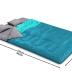 Double Sleeping Bag for Adults with 2 Pillows - Queen Size XL Waterproof Sleeping Bag for All Season Camping Hiking Backpacking 2 Person Sleeping Bags for Cold Weather & Warm
