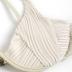 ZAFUL Women's Textured Underwire Bikini Set V Notch High Cut Swimwear Tie Side Ribbed Sexy Swimsuits