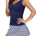 Womens Tankini Bathing Suits with Skirt Two Piece Tummy Control Swimsuits Ladies Swimwear