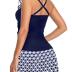 Womens Tankini Bathing Suits with Skirt Two Piece Tummy Control Swimsuits Ladies Swimwear