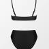 CUPSHE Bikini Set for Women Two Piece Swimsuits Cut Out High Waisted Scoop Neck V Cut Bottom