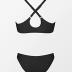 CUPSHE Women's Two Piece Bikini Set Floral Print Knot Bunny Tie