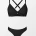 CUPSHE Women's Two Piece Bikini Set Floral Print Knot Bunny Tie