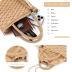 Ynport Straw Handbag Tote for Women Summer Beach Drawstring Rattan Bucket Bag Handmade Woven Hobo Shopping Purse