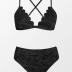 CUPSHE Bikini Set for Women Bathing Suit High Waisted Scalloped V Neck Two Pieces Swimsuit