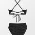 CUPSHE Bikini Set for Women Bathing Suit High Waisted Scalloped V Neck Two Pieces Swimsuit