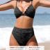 CUPSHE Bikini Set for Women Bathing Suit High Waisted Scalloped V Neck Two Pieces Swimsuit