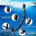 Adult Pano 3 Window Scuba Diving Mask, Tempered Glass Snorkel Mask Anti-Fog Swim Mask No Leakage Swim Goggles with Nose Cover Snorkeling Gear for Snorkeling, Freediving, Swimming
