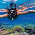 Adult Pano 3 Window Scuba Diving Mask, Tempered Glass Snorkel Mask Anti-Fog Swim Mask No Leakage Swim Goggles with Nose Cover Snorkeling Gear for Snorkeling, Freediving, Swimming