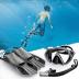 Mask Fin Snorkel Set, Snorkeling Gear for Adults with Panoramic View Mask, Dry Top Snorkel, Adjustable Swim Fins and Travel Bag, Man Woman Snorkel Gear for Swimming Snorkeling Diving