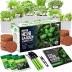 REALPELATED Indoor Herb Garden Kit 10 Non-GMO Herbs- Window Herb Garden Kit with 10 Reusable Pots, Herbs, Drip Trays, Soil Discs - Window Plant Growing Kit - Kitchen Herb Garden Kit Herb Garden Gift