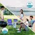 #WEJOY Folding Beach Chair for Adults, Lightweight Beach Chair with Shoulder Straps, High Back Beach Chairs with Hard Armrest, Supports 300lbs for Beach Lawn Concert, Cyan