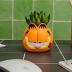 Toynk Garfield 4-Inch Ceramic Planter with Artificial Succulent | Cute Flower Pot, Faux Indoor Plants