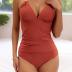 B2prity Halter Tankini Swimsuit for Women Tummy Control Two Piece Bathing Suit V Neck Swimwear with Shorts