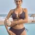 ZAFUL Women 2 Piece Swimsuits Spaghetti Strap Brazilian Bikini Lace Up Swimsuit Bathing Suit
