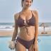 ZAFUL Women 2 Piece Swimsuits Spaghetti Strap Brazilian Bikini Lace Up Swimsuit Bathing Suit