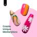 Beetles Summer Gel Polish Set- Hot Pink Green Blue Orange Gel Nail Polish 6 Colors Rainbow Nail Boundless Energy Collection Holiday Nail Art Design, Soak Off Uv LED Gel Manicure DIY Home