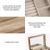 Meangood Jewelry Box Organizer for Women, 3 Layer Large Jewelry Storage Case, Rustic Wooden Jewelry Box with Mirror & Ring Tray for Necklace Earring Bracelets Rings, Vintage Style (Carbonized Black)