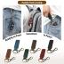 Jack&Chris Genuine Leather Car Keychain, Universal Key Fob Keychain, Leather Key Chain Holder for Men and Women, 2 Keyrings and Carabiner Clip, JC306-Brown