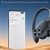 PocBuds Bluetooth Headphones Wireless Earbuds 80hrs Playtime Wireless Charging Case Digital Display Sports Ear Buds with Earhook Deep Bass IPX7 Waterproof Over-Ear Earphones for TV Phone Laptop Black