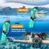 Mask Fins Snorkel Set, Snorkeling Gear with Short Fins for Adults with Panoramic View Mask, Dry Top Snorkel, Adjustable Swim Fins and Travel Bag, Adults Snorkel Gear for Swimming Snorkeling