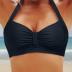 Yonique Women Halter Bikini Top Only Retro Swimsuit Top Push Up Bathing Suit Top No Bottom