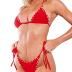 ZAFUL Women Bikini Set Two Piece Twisted Trim Tie Back Halter Cheeky Swimsuit Bathing Suit