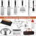 Blackstone Griddle Accessories Kit, 24pcs Flat Top Grill Accessories Kit for Camp Chef, Professional BBQ Grilling Accessories Set with Grill Press, Enlarged Spatula, and More Griddle Tools
