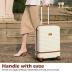 Coolife Suitcase Set 3 Piece Luggage Set Carry On Travel Luggage TSA Lock Spinner Wheels Hardshell Lightweight Luggage Set(White, 3 piece set (BP/TB/20))