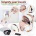 Coolife Suitcase Set 3 Piece Luggage Set Carry On Travel Luggage TSA Lock Spinner Wheels Hardshell Lightweight Luggage Set(White, 3 piece set (BP/TB/20))