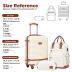Coolife Suitcase Set 3 Piece Luggage Set Carry On Travel Luggage TSA Lock Spinner Wheels Hardshell Lightweight Luggage Set(White, 3 piece set (BP/TB/20))