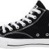 Converse Unisex Chuck Taylor All Star Malden Street Mid High Canvas Sneaker - Lace up Closure Style - Black White, 10.5 Women/8.5 Men