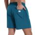 Mens Swim Trunks with Compression Liner Quick Dry Beach Shorts with Zipper Pockets